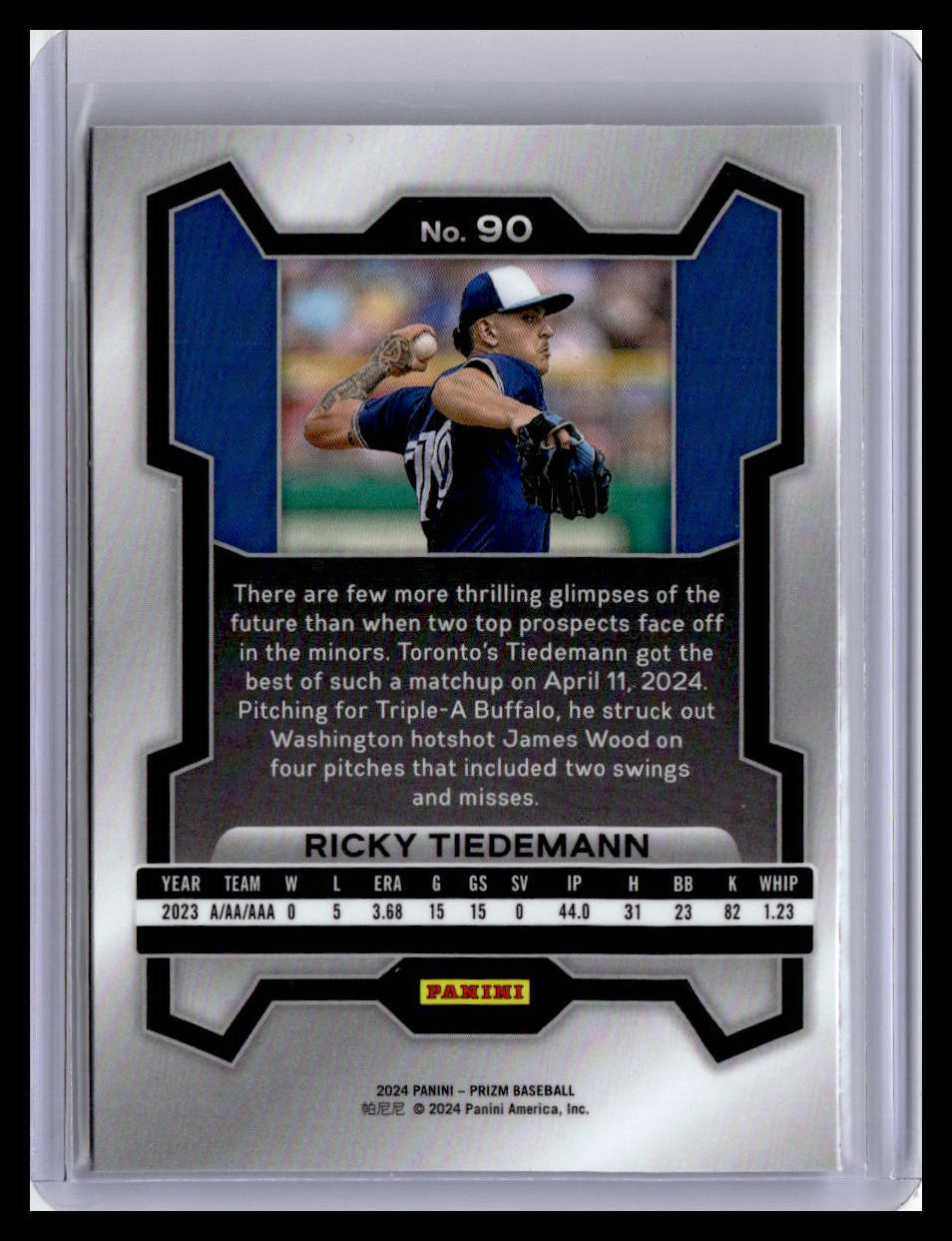 2024 Panini Prizm #90 Ricky Tiedemann