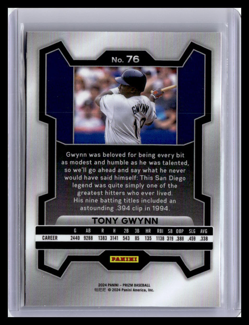 2024 Panini Prizm #76 Tony Gwynn