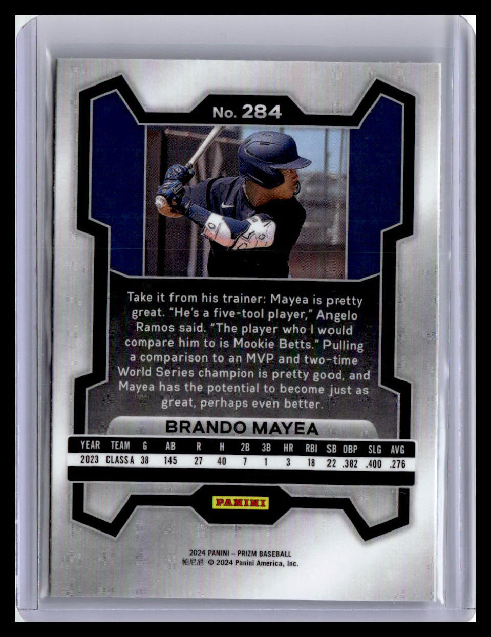2024 Panini Prizm #284 Brando Mayea