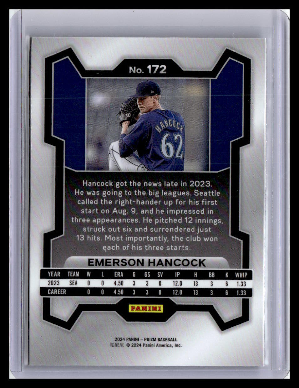 2024 Panini Prizm #172 Emerson Hancock