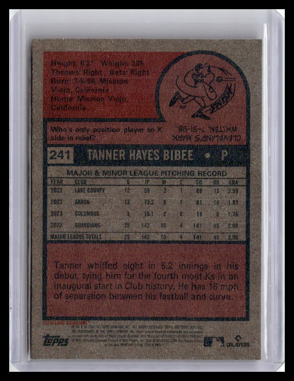 2024 Topps Heritage #241 Tanner Bibee