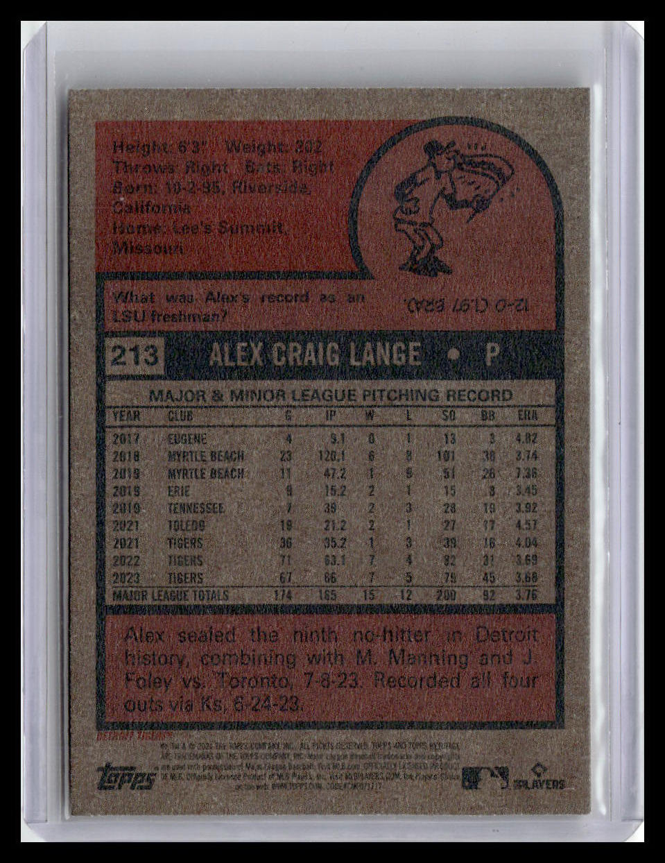 2024 Topps Heritage #213 Alex Lange