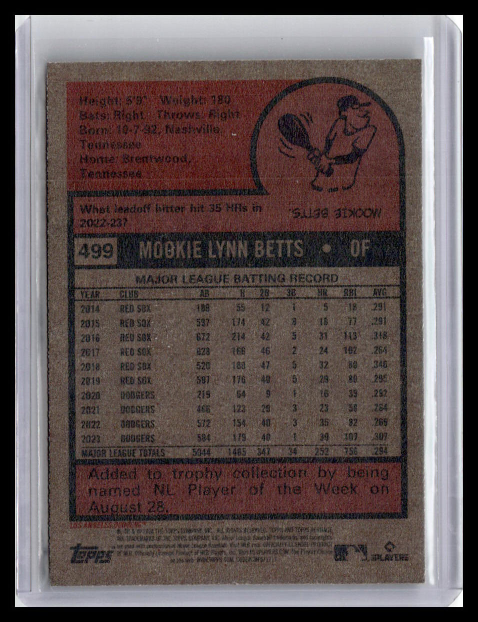 2024 Topps Heritage #499 Mookie Betts