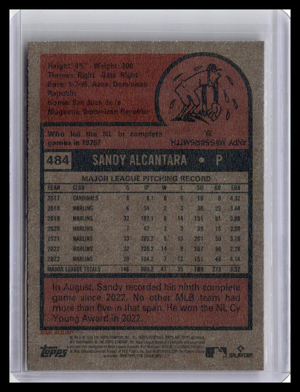 2024 Topps Heritage #484 Sandy Alcantara