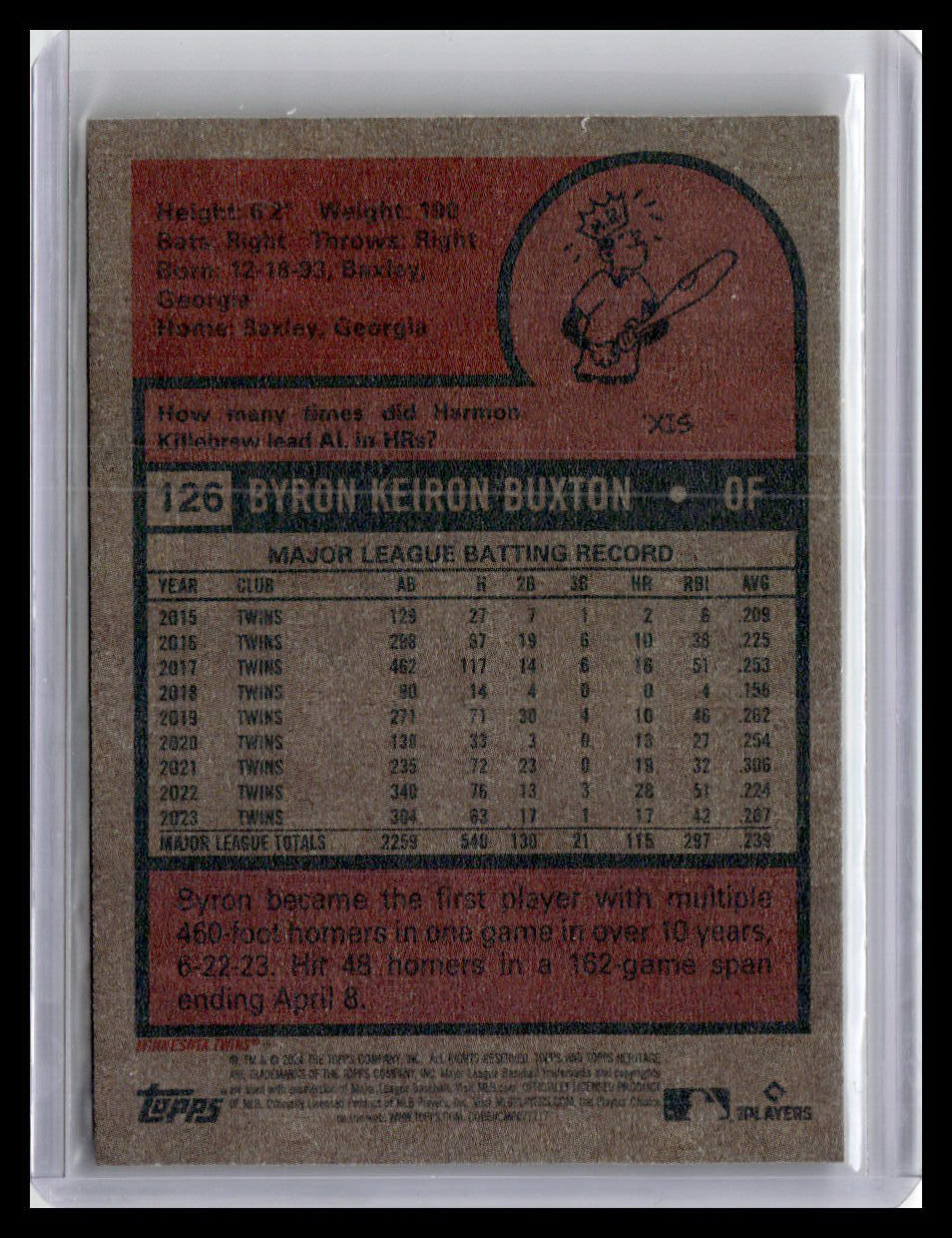 2024 Topps Heritage #126 Byron Buxton