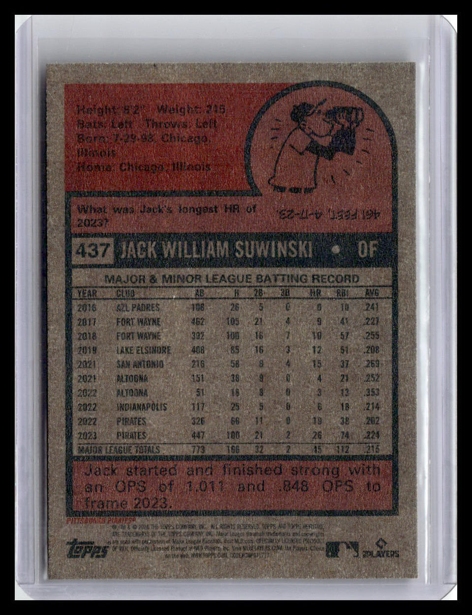 2024 Topps Heritage #437 Jack Suwinski