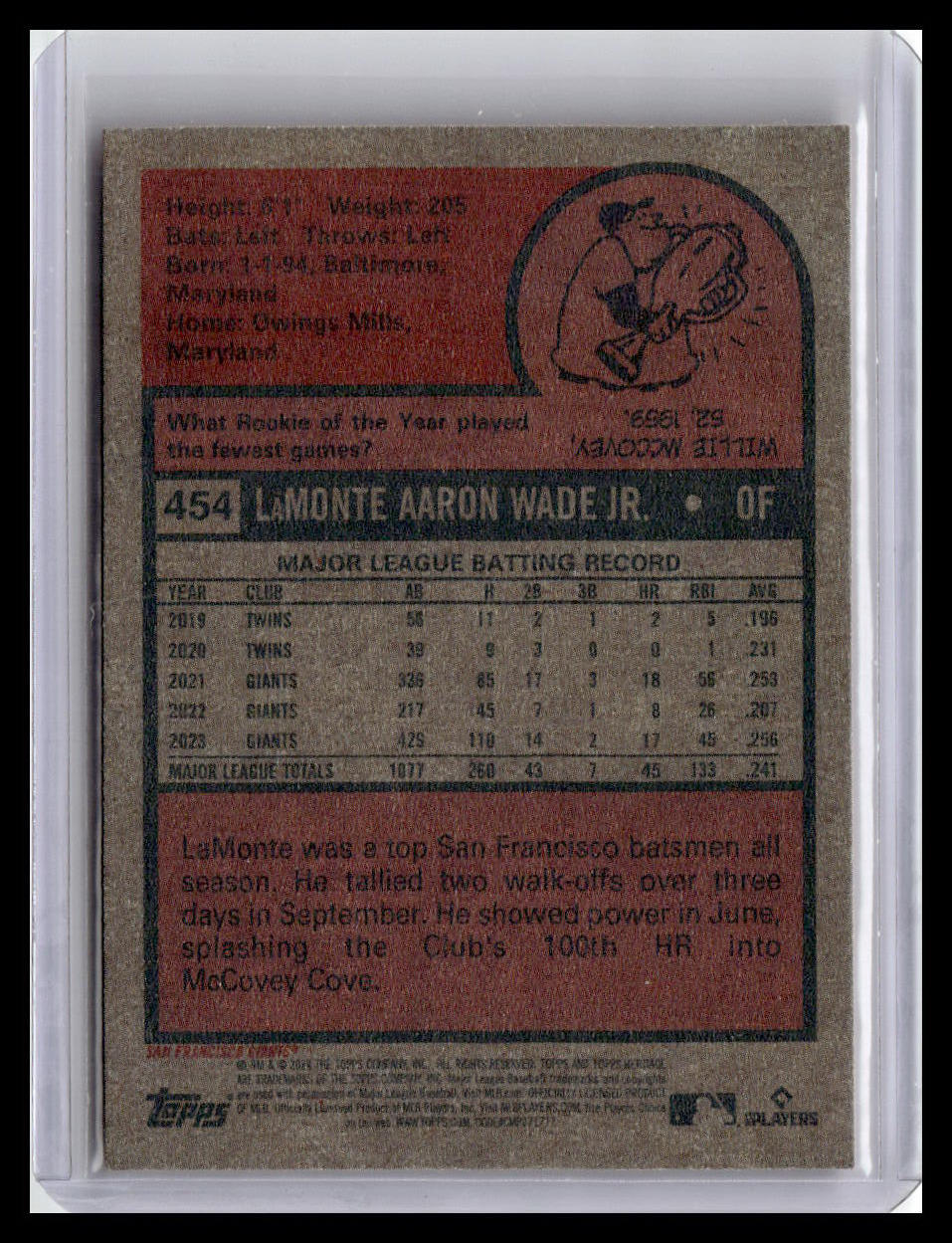 2024 Topps Heritage #454 LaMonte Wade Jr.