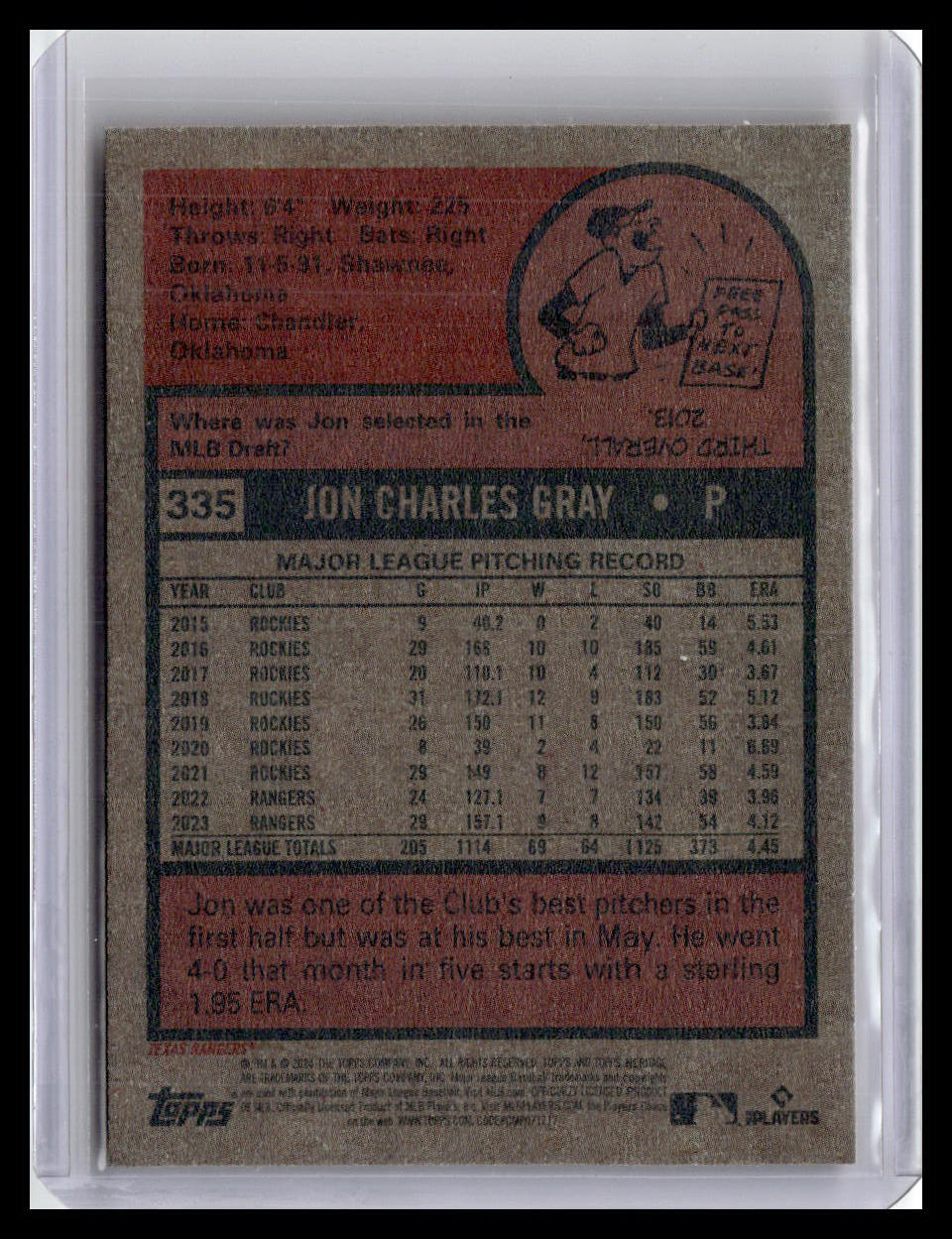 2024 Topps Heritage #335 Jon Gray