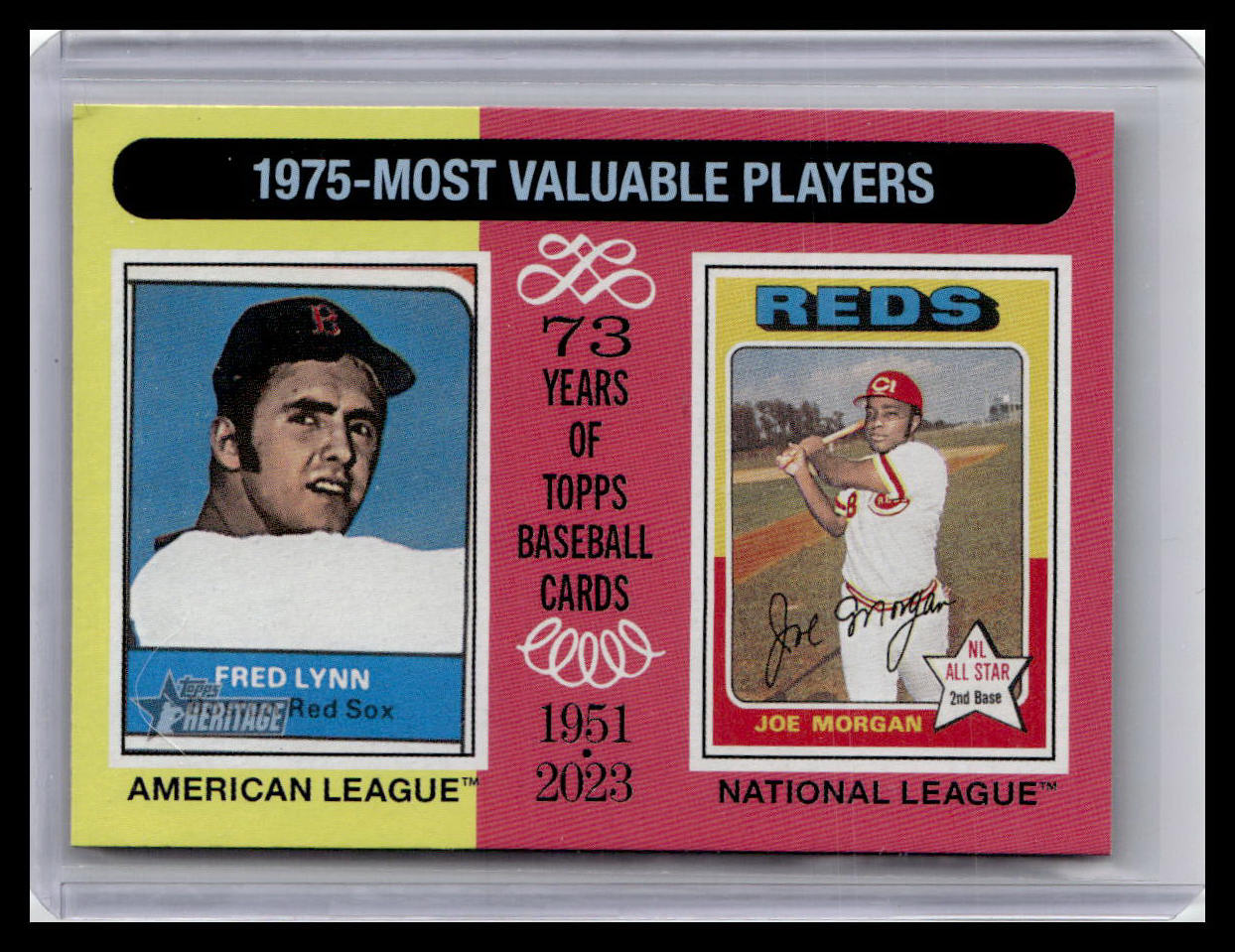2024 Topps Heritage #194 1975 MVPs (Fred Lynn / Joe Morgan)