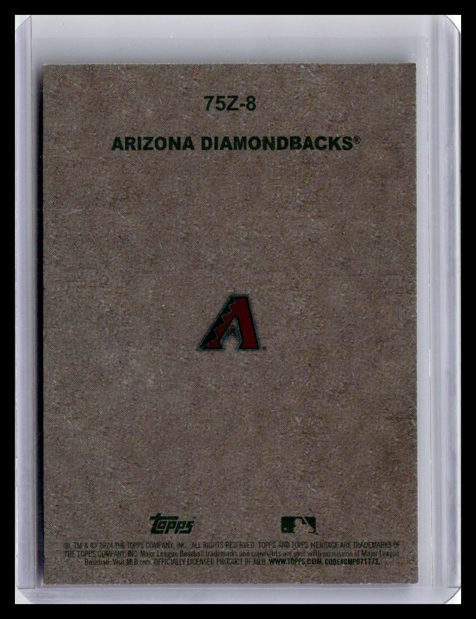 2024 Topps Heritage #75Z-8 Arizona Diamondbacks 1975 Topps Zoo's Who Stick-Ons