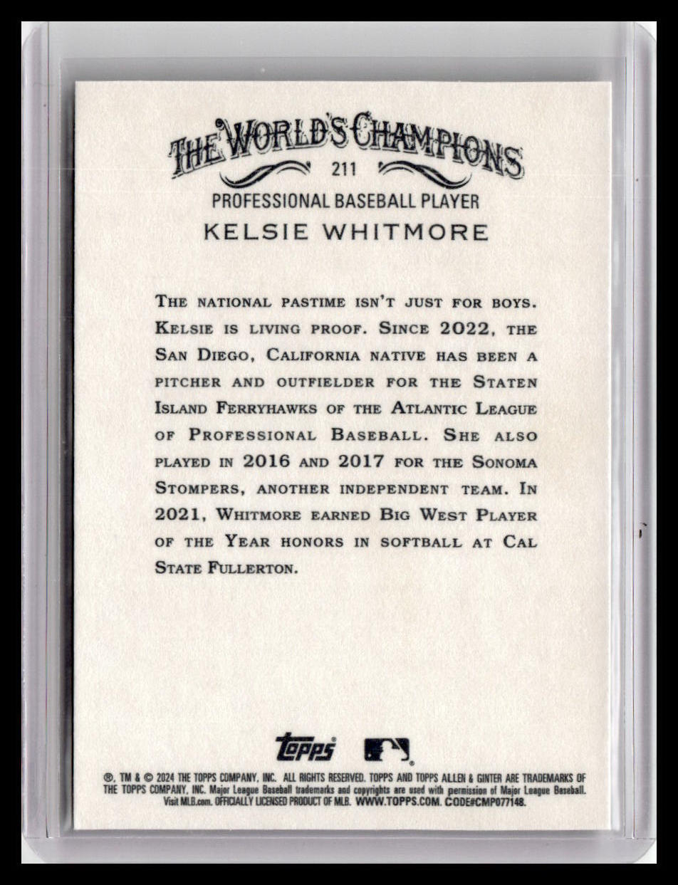 2024 Topps Allen & Ginter #211 Kelsie Whitmore