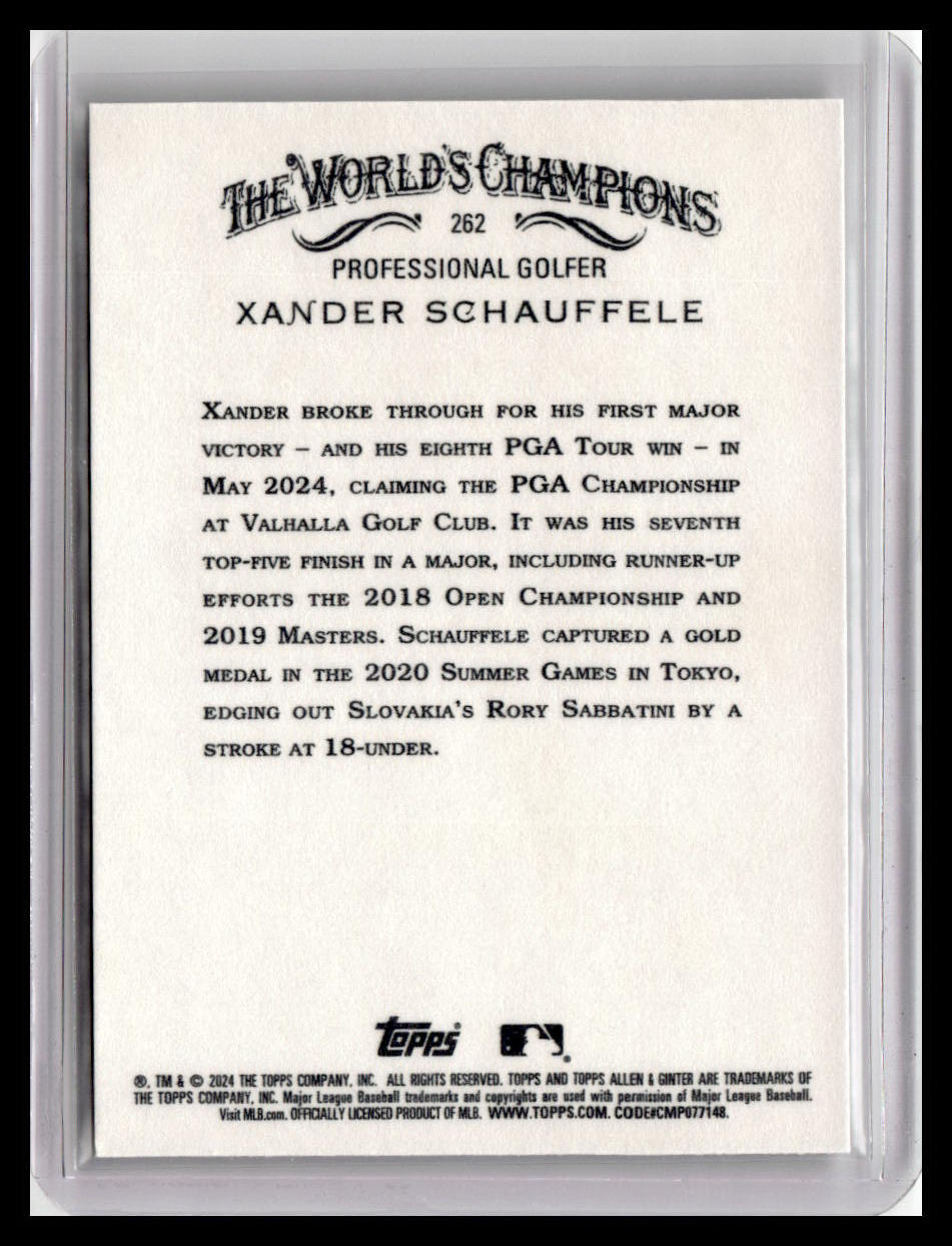 2024 Topps Allen & Ginter #262 Xander Schauffele