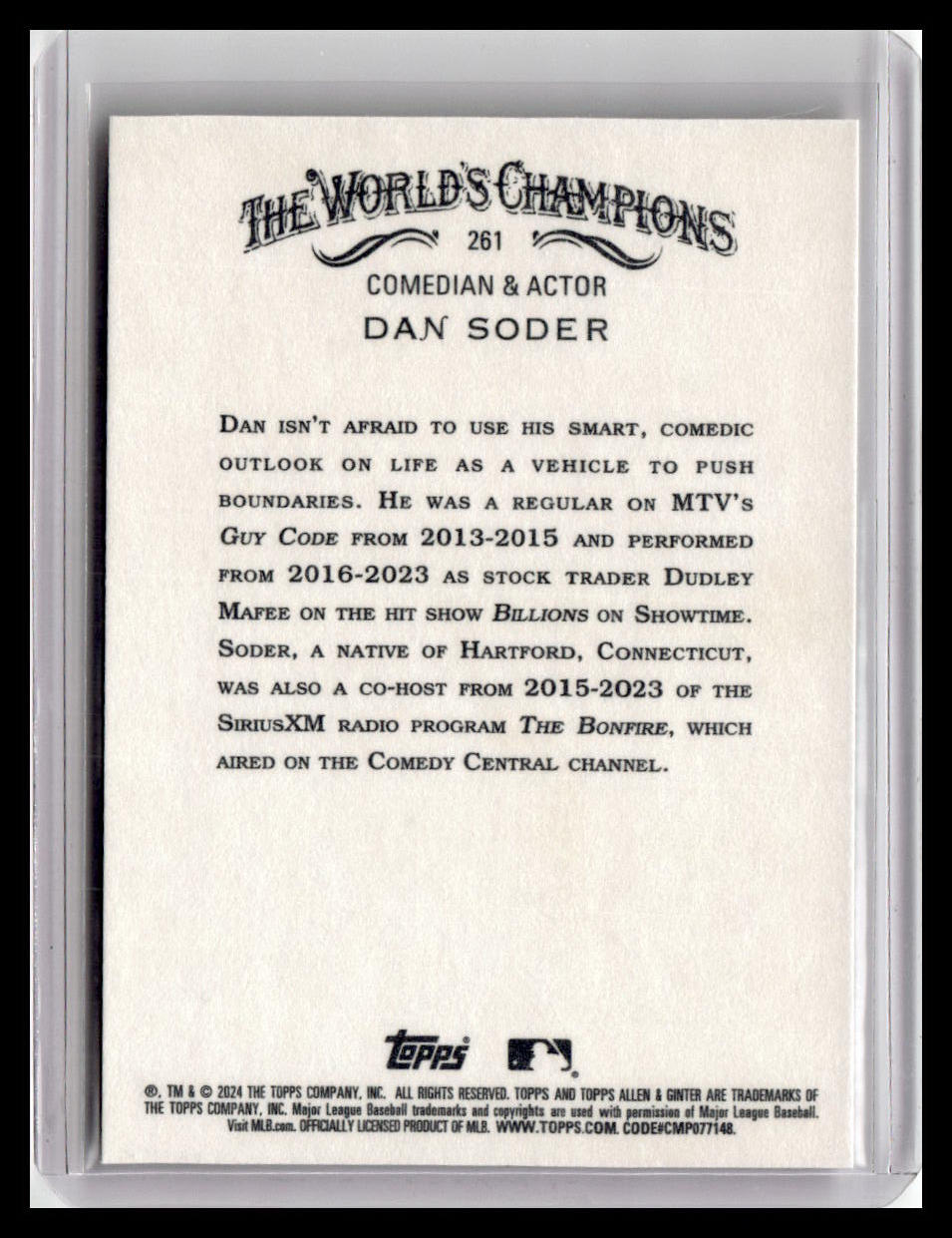 2024 Topps Allen & Ginter #261 Dan Soder