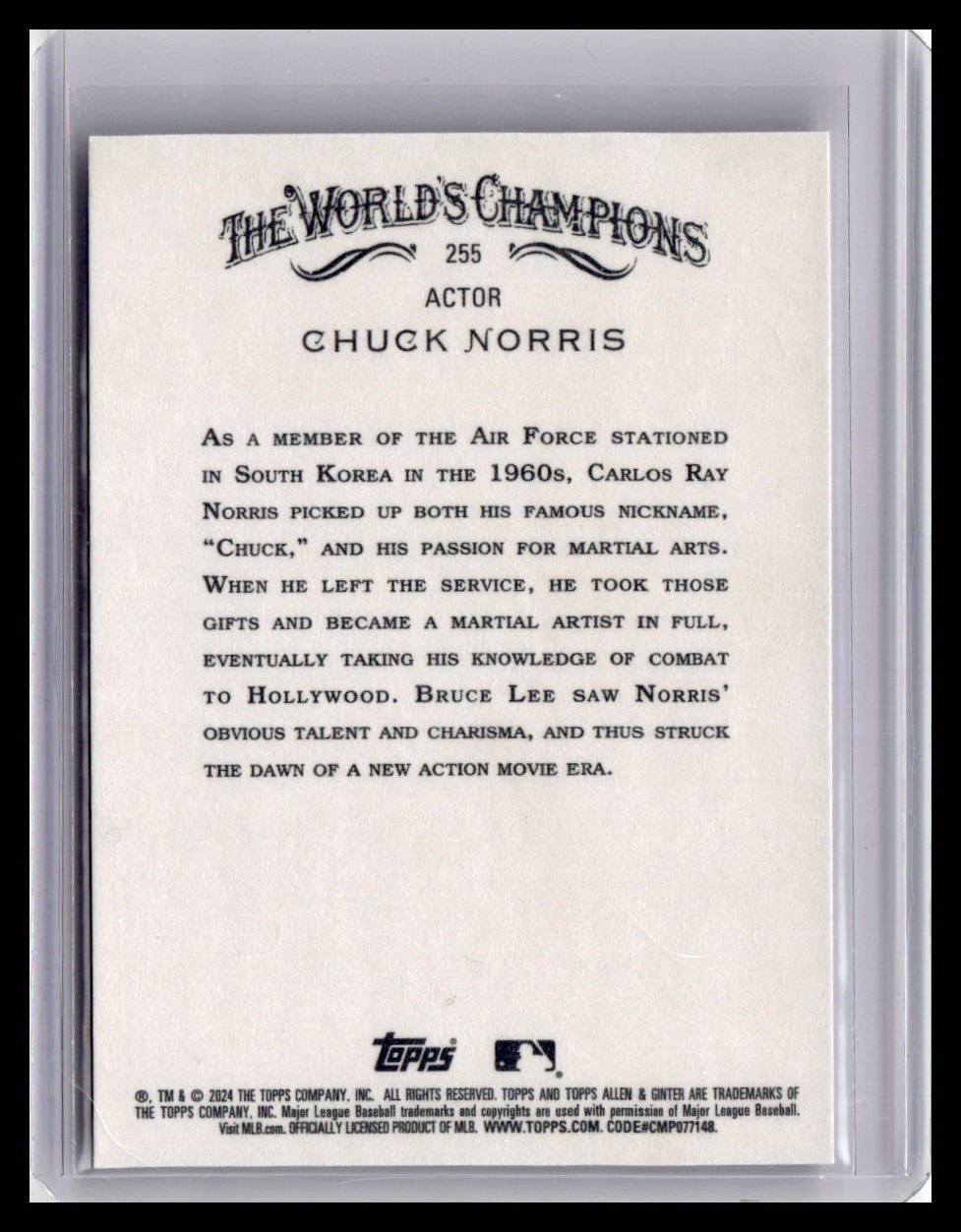 2024 Topps Allen & Ginter #255 Chuck Norris
