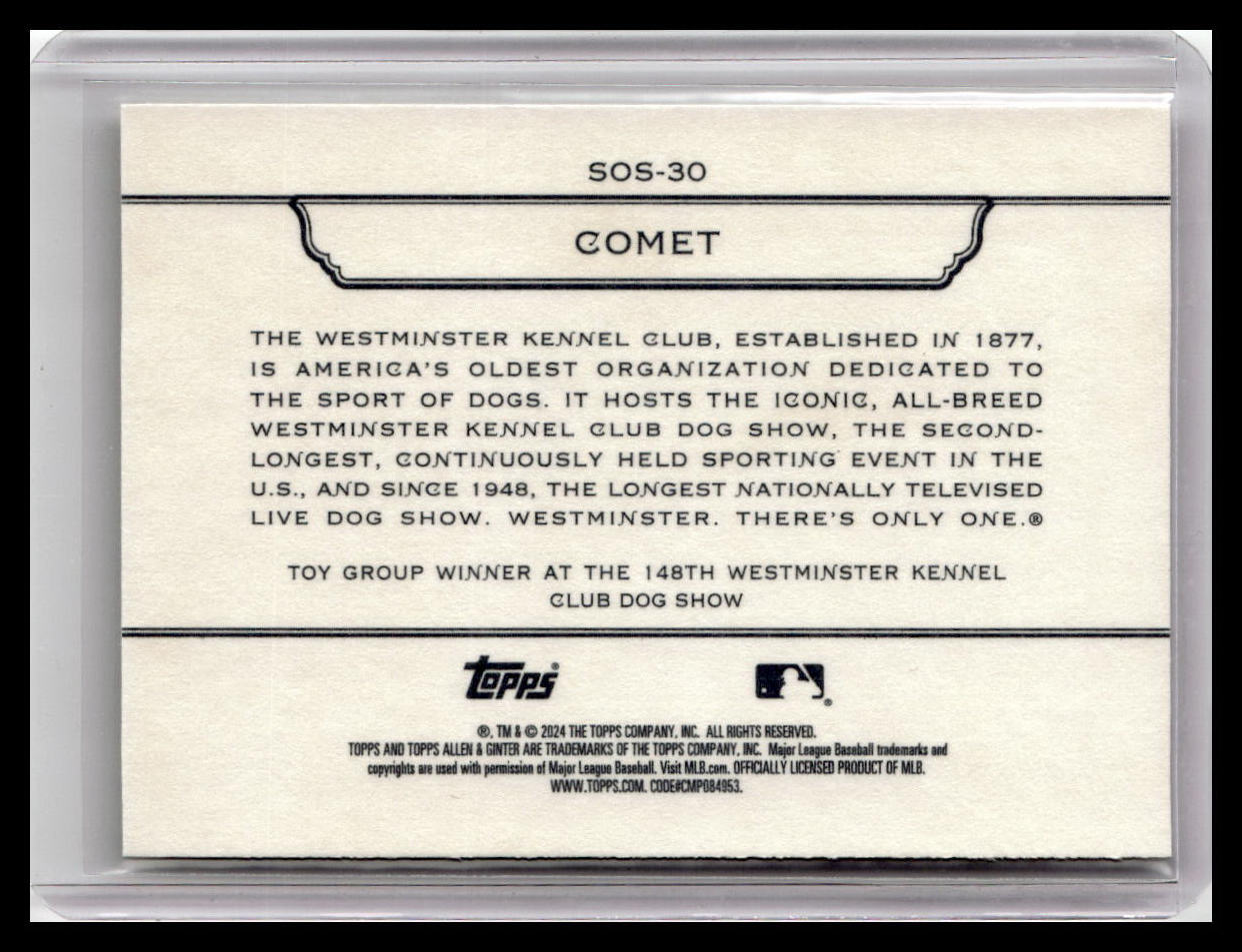 2024 Topps Allen & Ginter #SOS-30 Comet Stars of the Show The Westminster