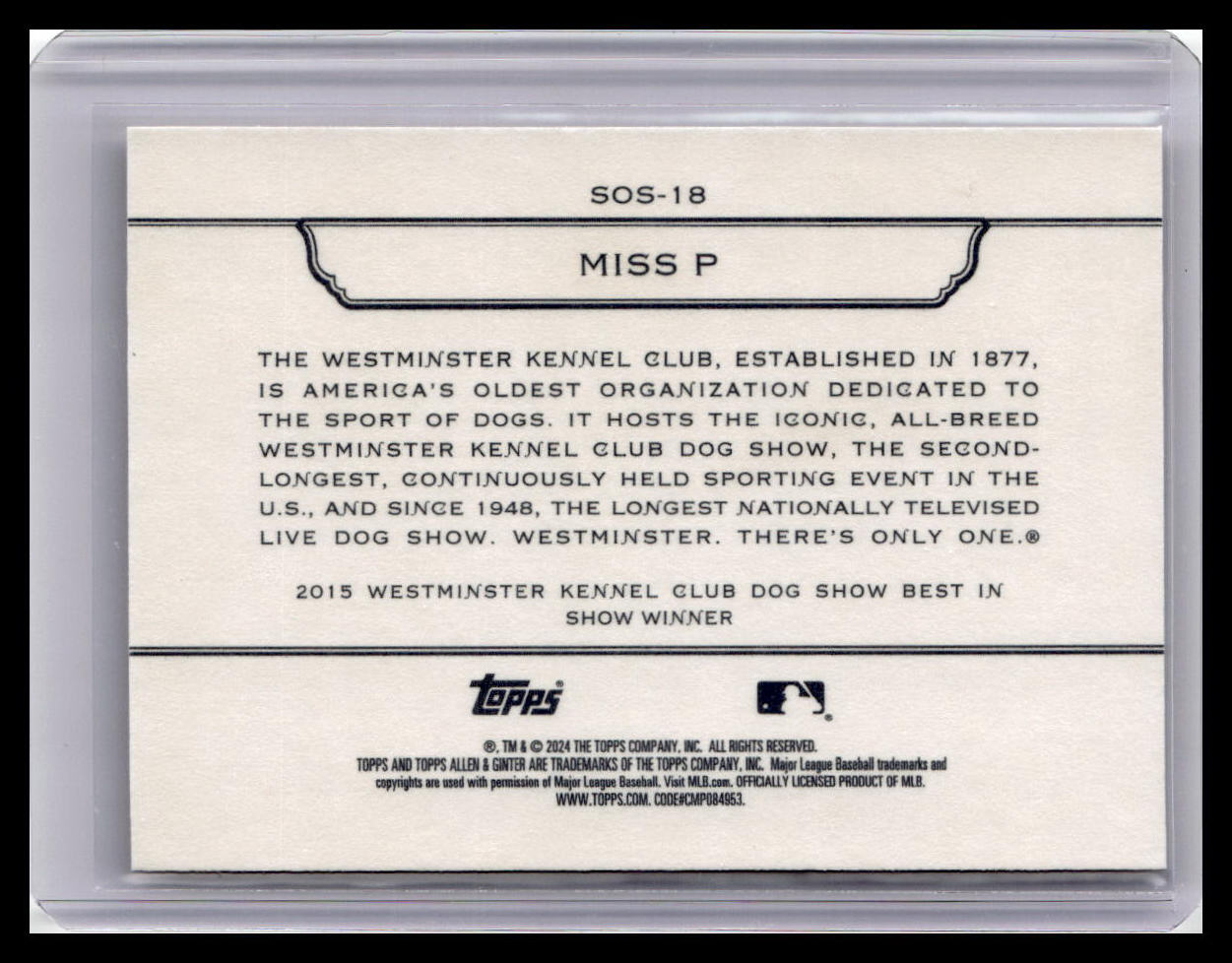 2024 Topps Allen & Ginter #SOS-18 Miss P Stars of the Show The Westminster