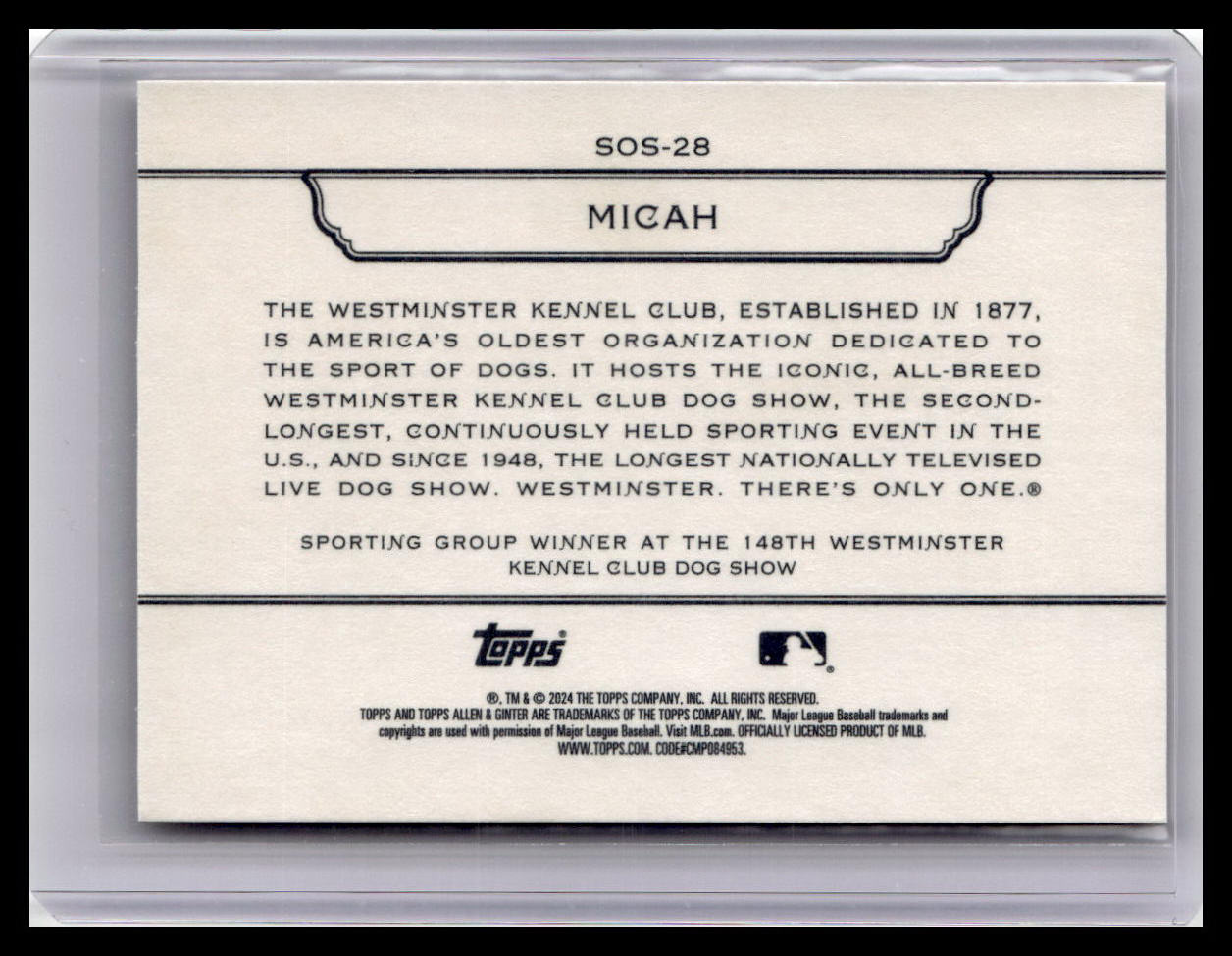 2024 Topps Allen & Ginter #SOS-28 Micah Stars of the Show The Westminster