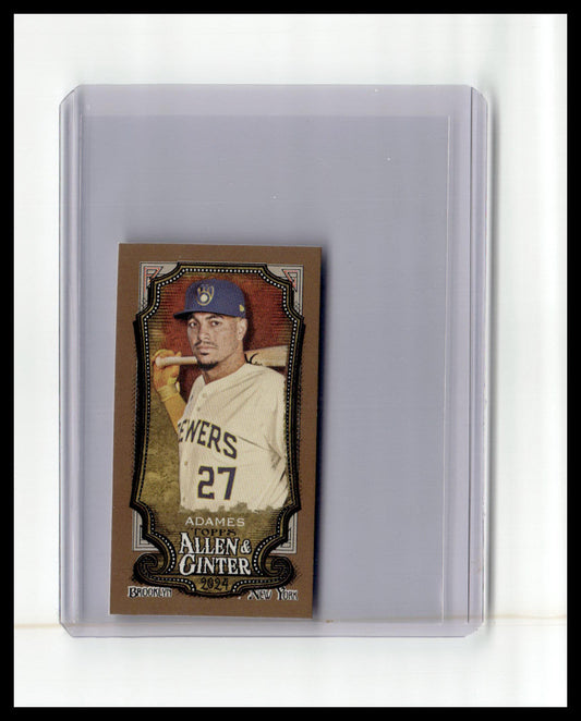 2024 Topps Allen & Ginter #342 Willy Adames Mini Gold Border