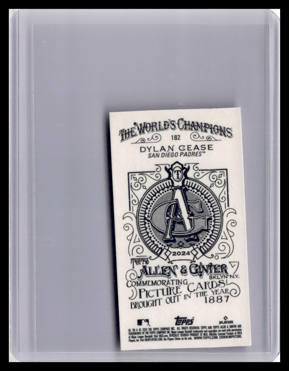 2024 Topps Allen & Ginter #182 Dylan Cease Mini