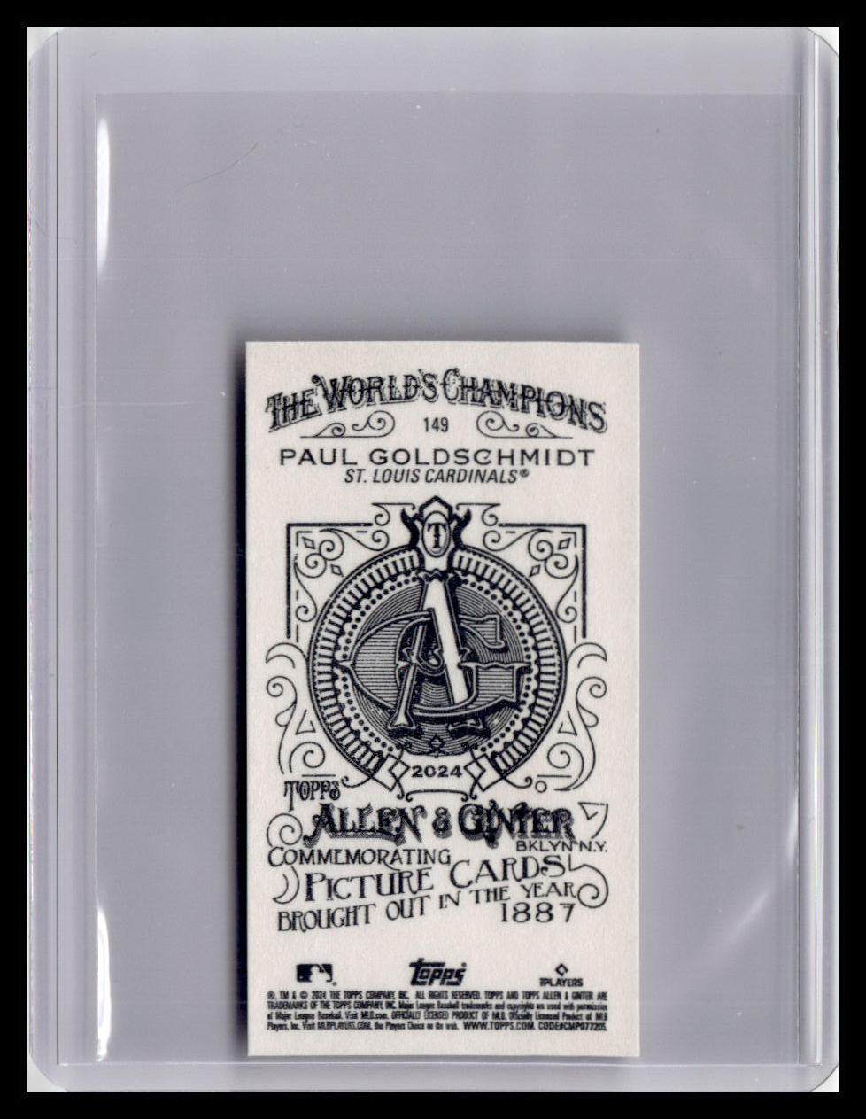 2024 Topps Allen & Ginter #149 Paul Goldschmidt Mini