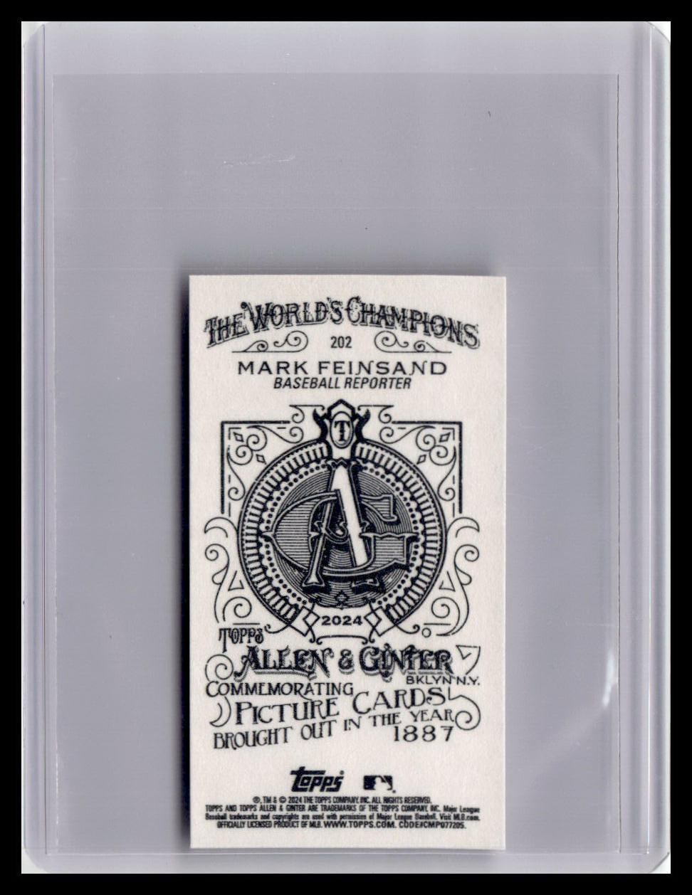 2024 Topps Allen & Ginter #202 Mark Feinsand Mini