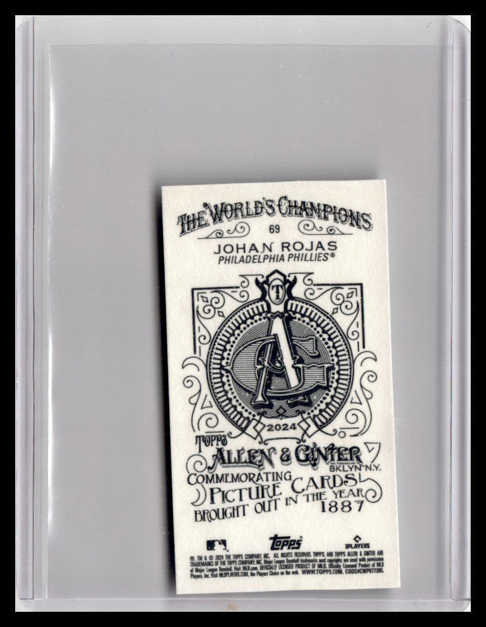 2024 Topps Allen & Ginter #69 Johan Rojas Mini