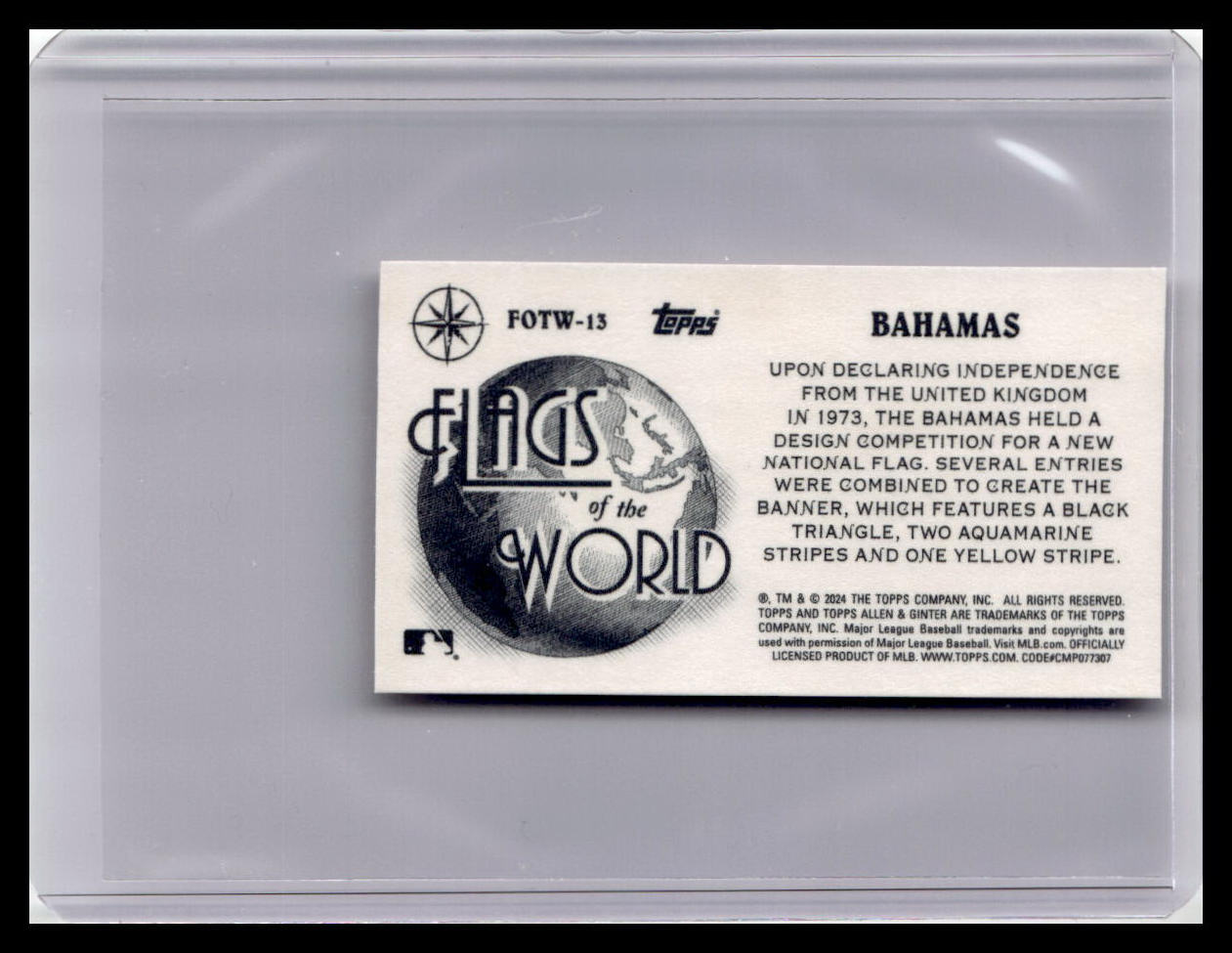 2024 Topps Allen & Ginter #FOTW-13 Bahamas Mini Flags of the World