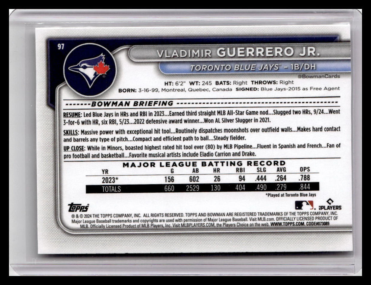 2024 Bowman #97 Vladimir Guerrero Jr.