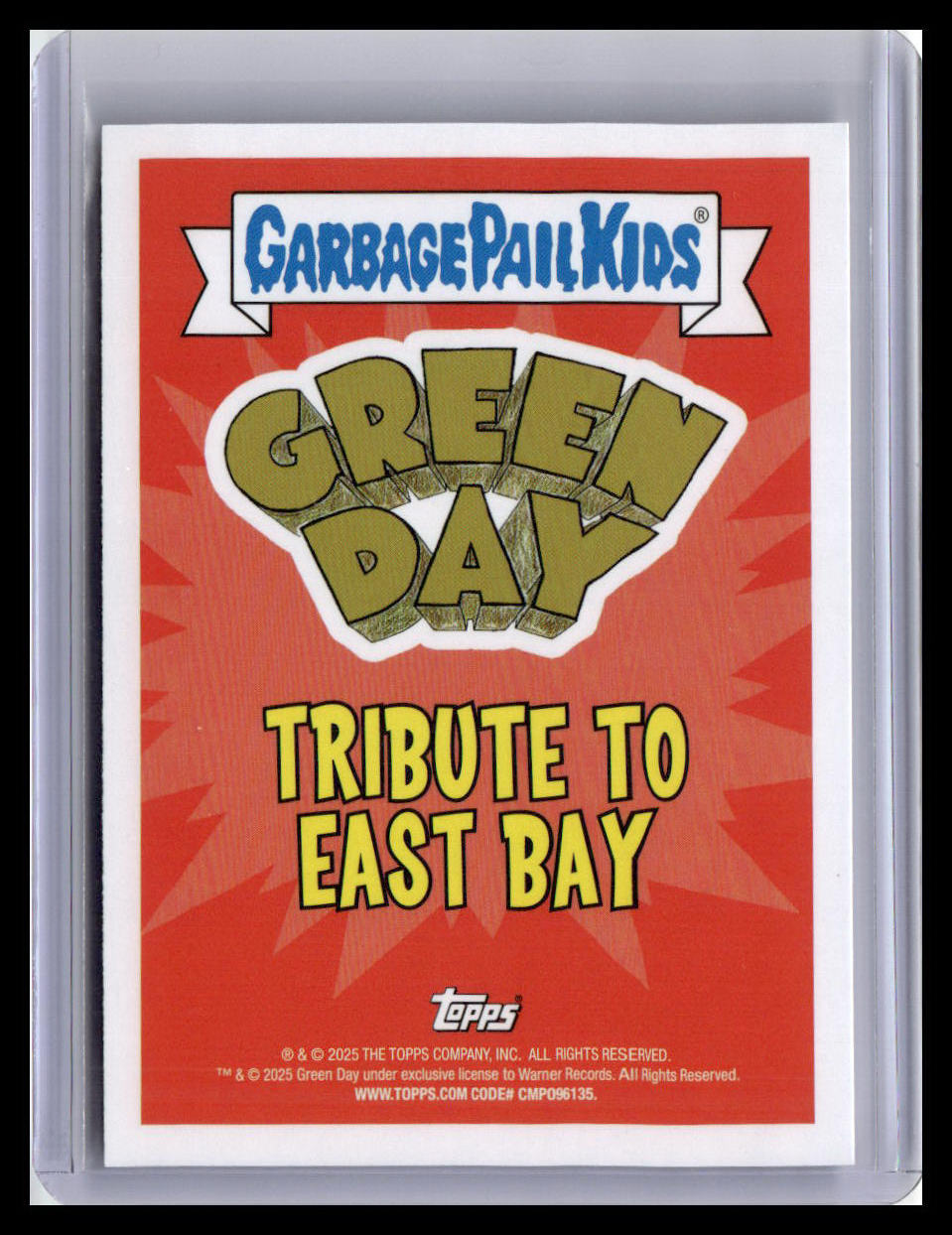 2024 Topps GPK: Battle of the Bands Green Day #EB-8 Go Fisher East Bay