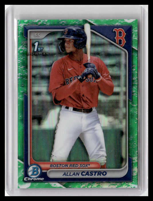 2024 Bowman #BCP-14 Allan Castro Chrome Prospects Lunar Glow Refractors