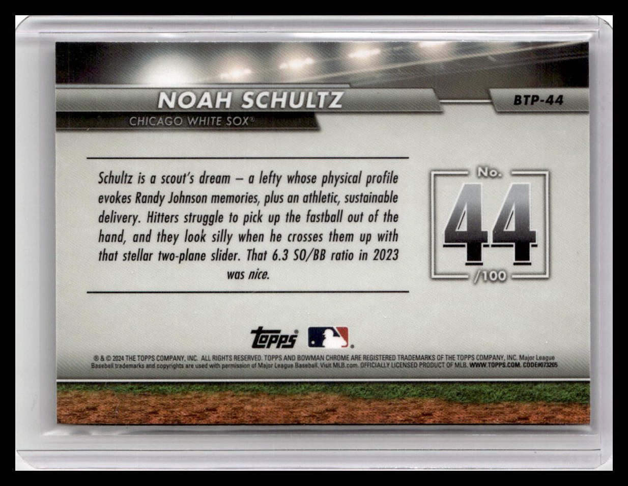 2024 Bowman #BTP-44 Noah Schultz Bowman Scouts' Top 100