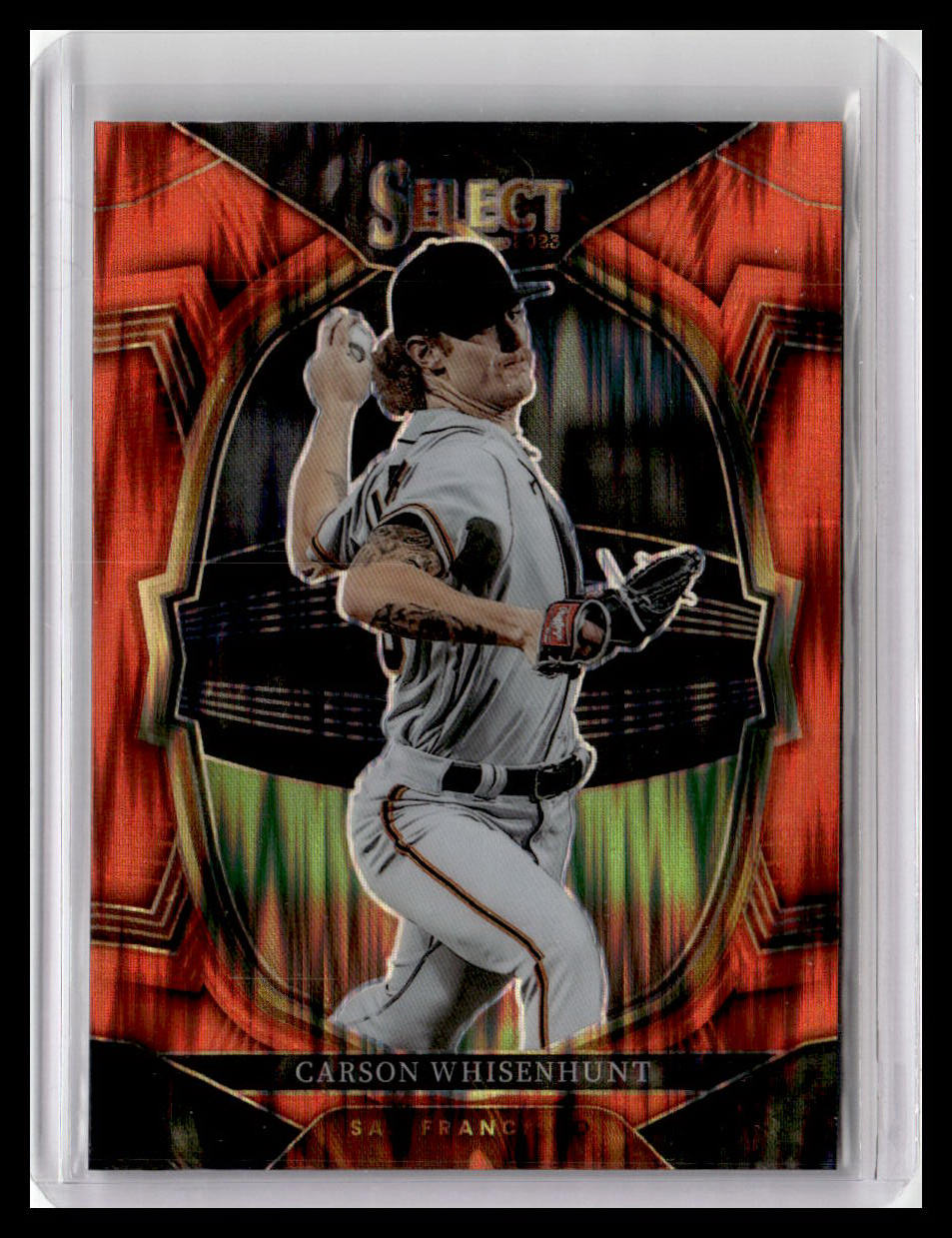 2023 Panini Select #33 Carson Whisenhunt Orange Flash Prizm