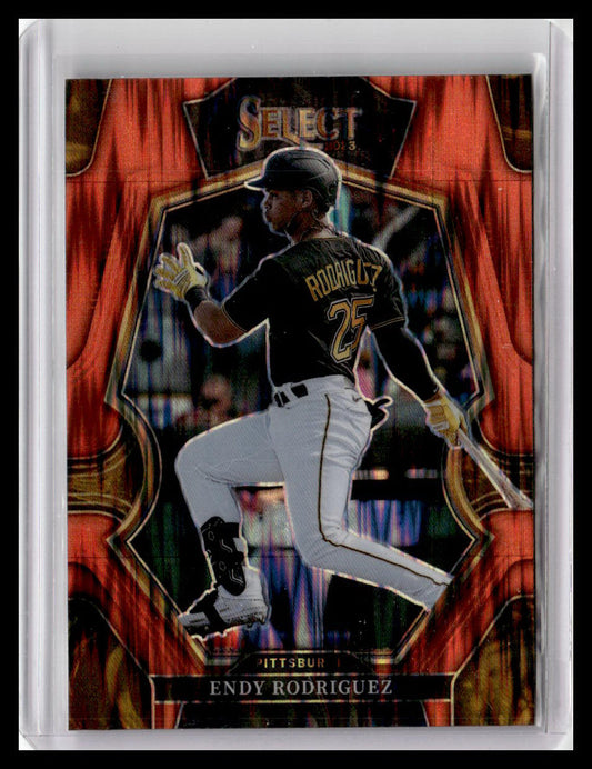 2023 Panini Select #136 Endy Rodriguez Orange Flash Prizm