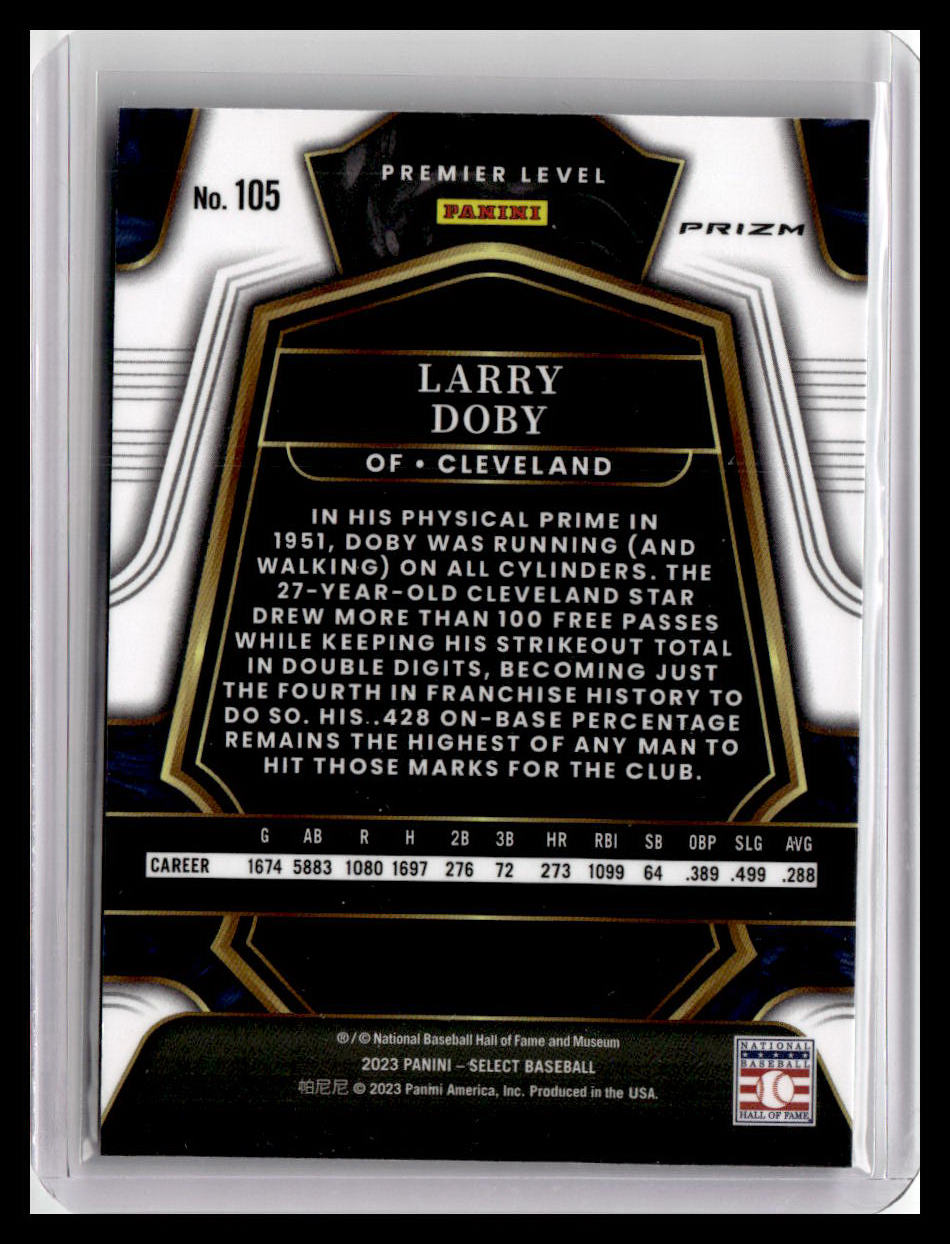 2023 Panini Select #105 Larry Doby Blue Prizm