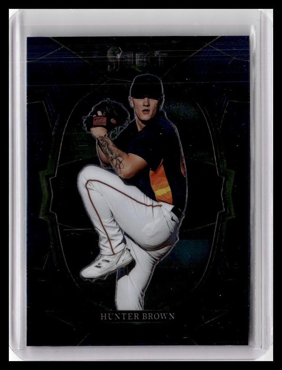 2023 Panini Select #98 Hunter Brown Blue Prizm