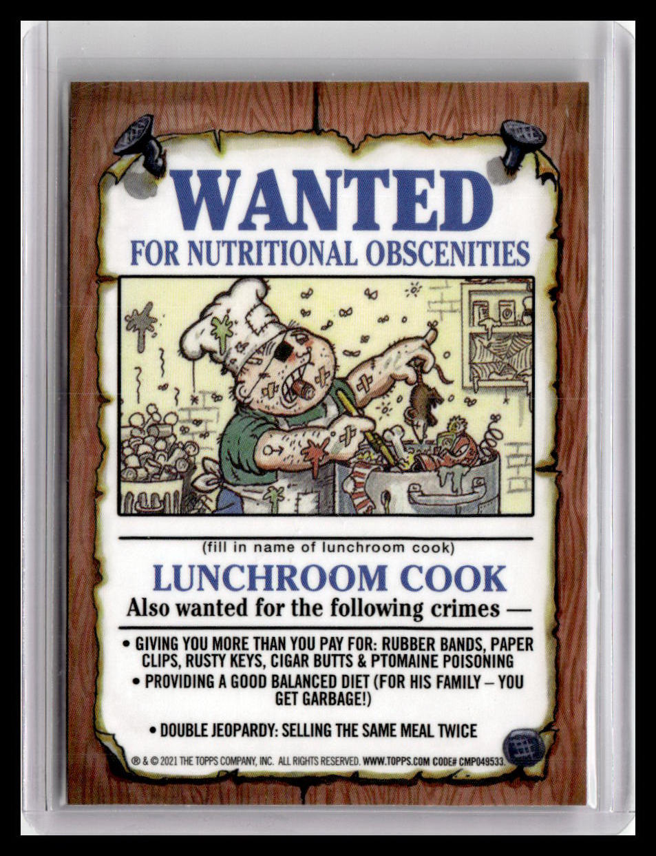 2021 Topps Chrome Garbage Pail Kids Original Series 4 #148a Turned-On Tara