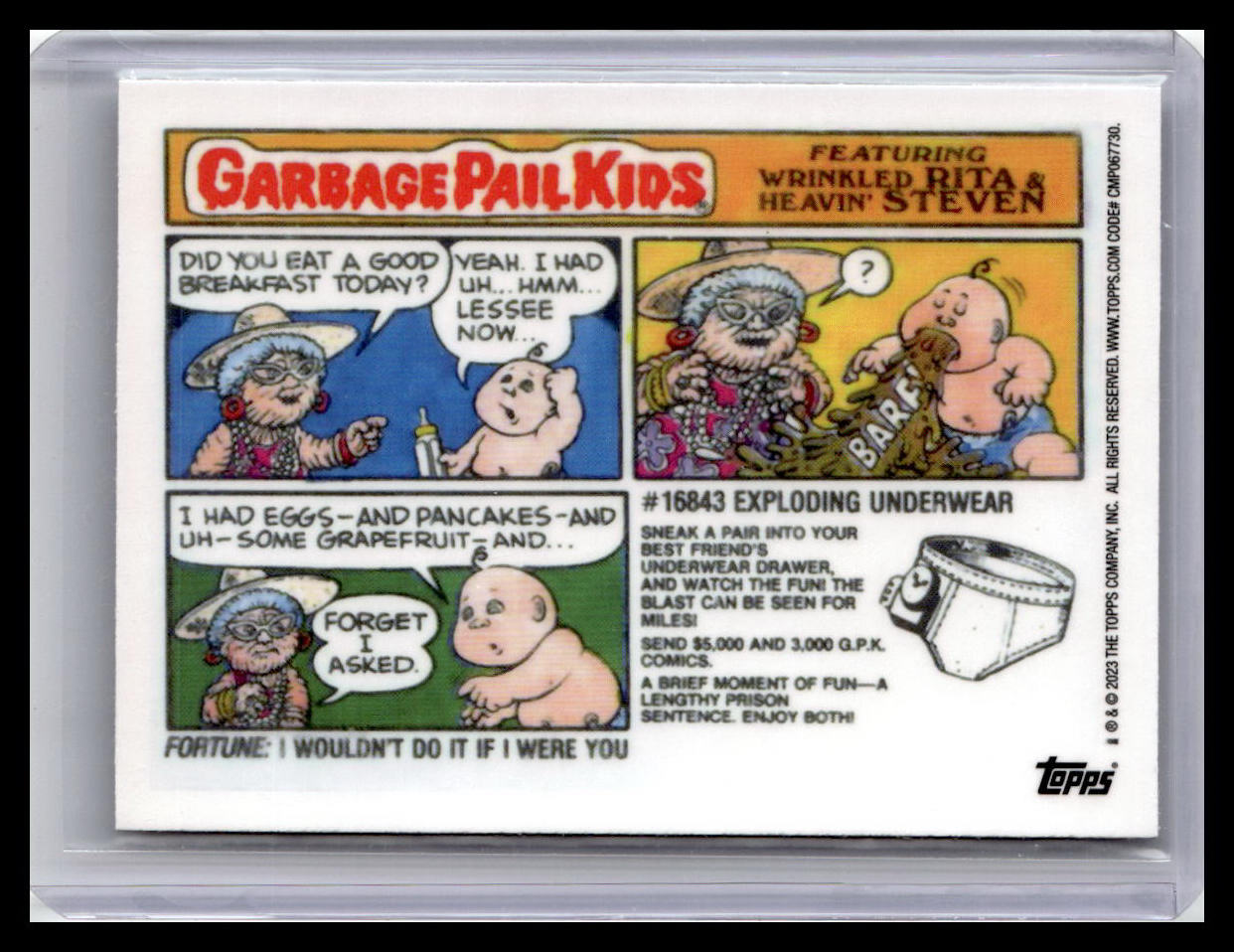2023 Topps Chrome Garbage Pail Kids Original Series 6 #218b Bridget Digit