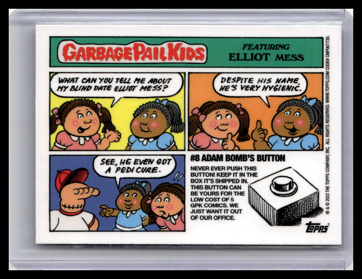 2023 Topps Chrome Garbage Pail Kids Original Series 6 #215b Nervous Nellie