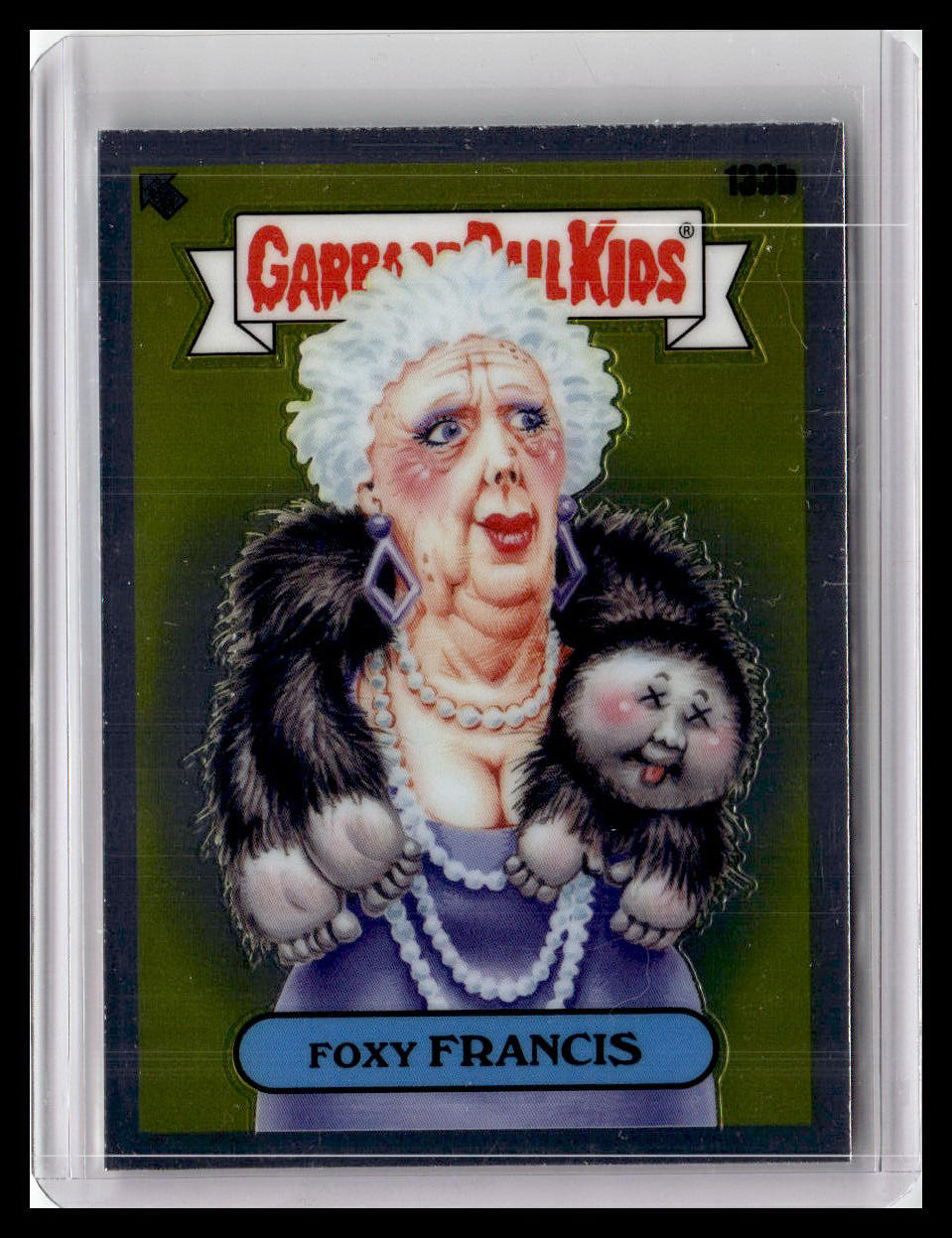 2021 Topps Chrome Garbage Pail Kids Original Series 4 #133b Foxy Francis