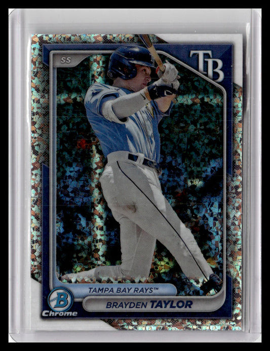 2024 Bowman #BCP-99 Brayden Taylor Chrome Prospects Mini-Diamond Refractors