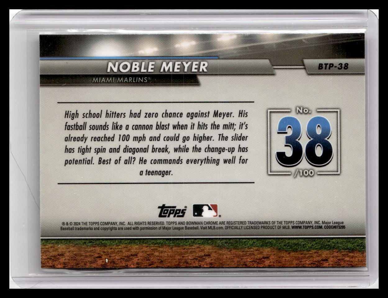 2024 Bowman #BTP-38 Noble Meyer Bowman Scouts' Top 100