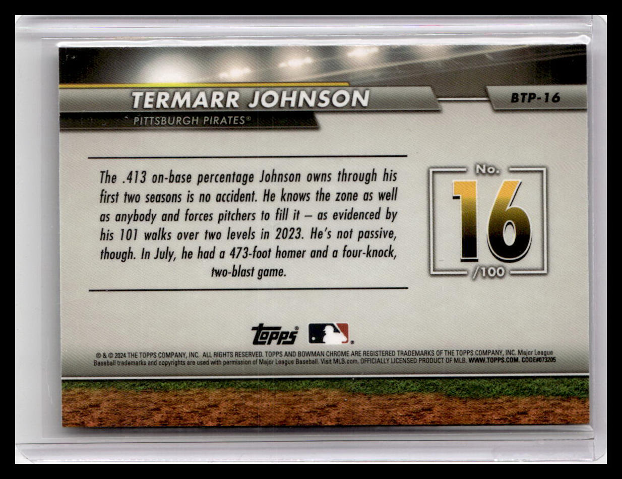2024 Bowman #BTP-16 Termarr Johnson Bowman Scouts' Top 100
