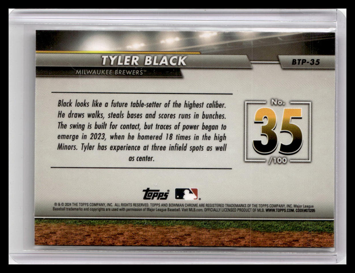 2024 Bowman #BTP-35 Tyler Black Bowman Scouts' Top 100