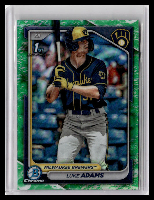 2024 Bowman #BCP-50 Luke Adams Chrome Prospects Lunar Glow Refractors