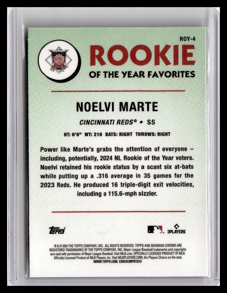 2024 Bowman #ROY-4 Noelvi Marte Rookie of the Year Favorites