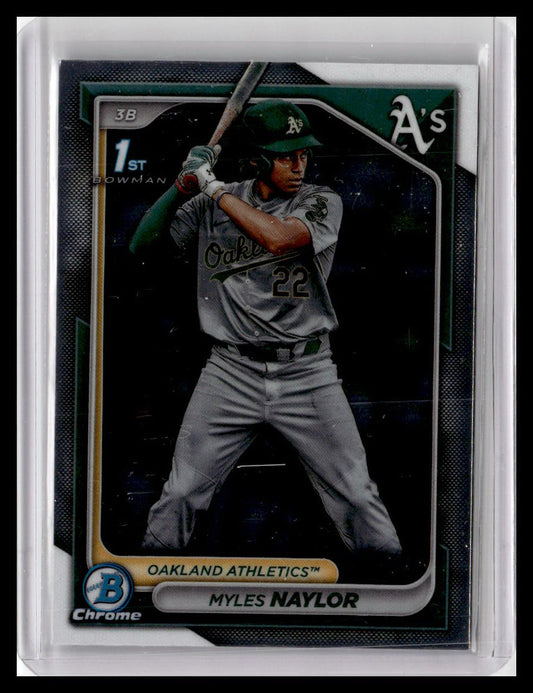 2024 Bowman #BCP-136 Myles Naylor Chrome Prospects 1st Bowman