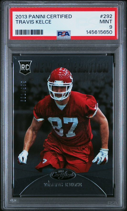 2013 Panini Certified #292 Travis Kelce (RC) 681/999 PSA 9