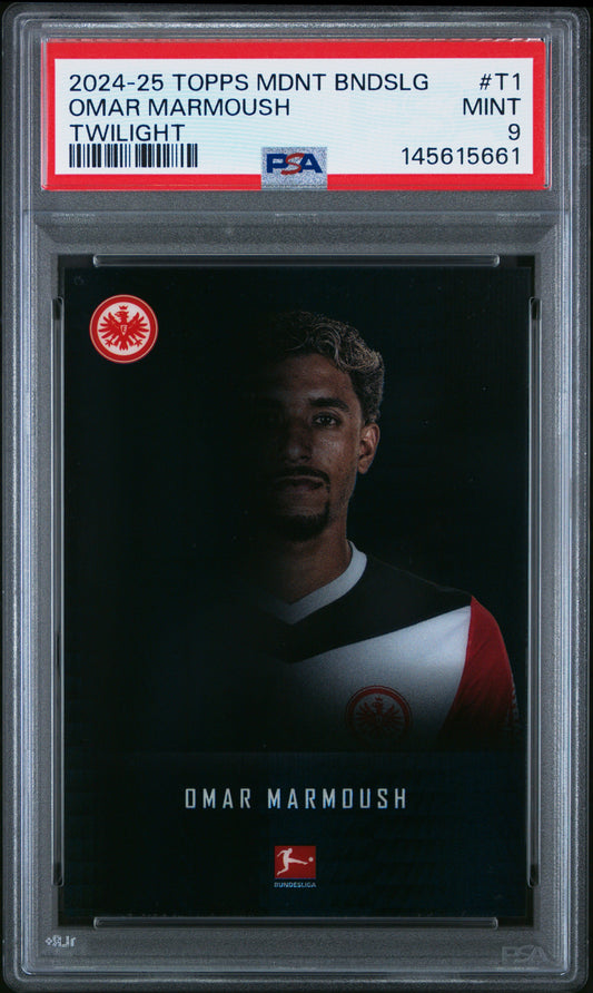 2024-25 Topps Midnight Bundesliga Twilight #T1 Omar Marmoush PSA 9