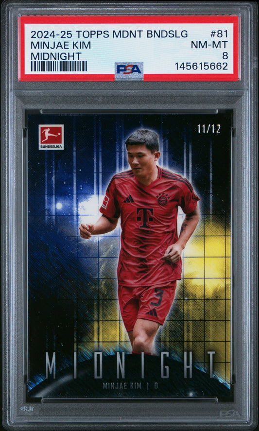 2024-25 Topps Midnight Bundesliga #81 Minjae Kim Midnight 11/12 1 PSA 8