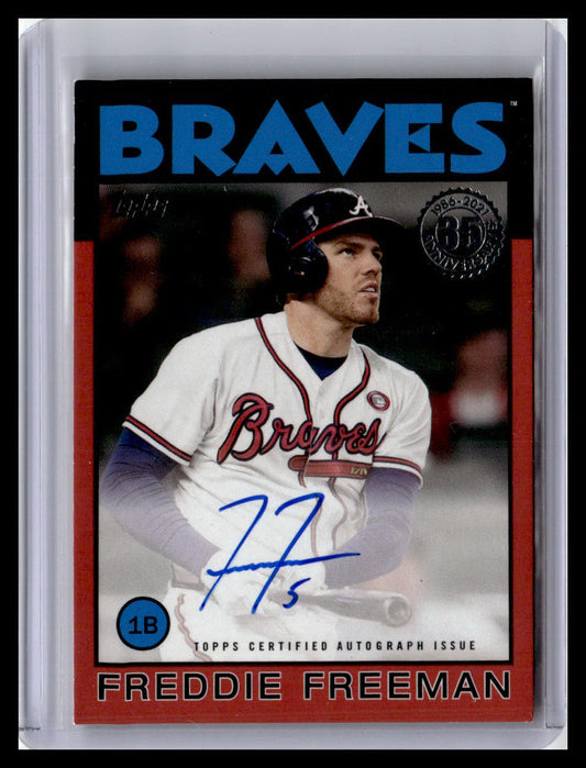 Auotgraphed Freddie Freeman Topps Card - Front